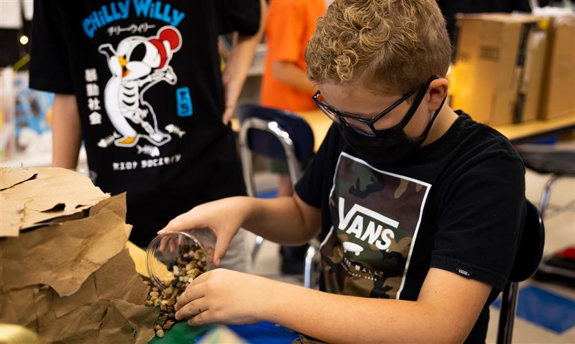 Students complete a STEM project